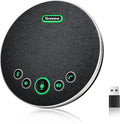 Tenveo Conference Speaker Microphone, Bluetooth/Dongle/USB Connectivity, 4 AI Noise Mics and 360° Sound Pickup,Compatible with Zoom, Teams, OBS, Supports 10-12 People for 8 Hours of Talk Time