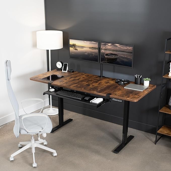 VIVO Extra Long Clamp-on Computer Keyboard and Mouse Under Desk Slider Tray, 34 x 11 inch Pull Out Platform Drawer, Black, MOUNT-KB15EB