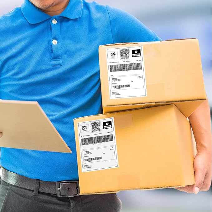 Direct Thermal Labels 4x6-450 Labels/Roll, Thermal Shipping Labels for Zebra 2844 ZP-450 ZP-500 ZP-505,8 Rolls,3600 Labels(NOT for DYMO)