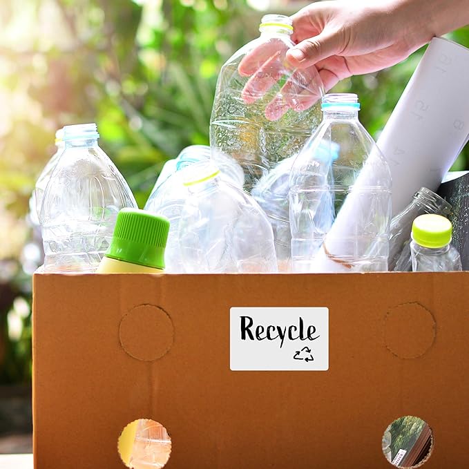 LotFancy Name Tag Stickers, 500pc Blank Labels, 3.5" x 2.25", 1 Roll, Adhesive Tags with Perforated Line for School Office Home (White)