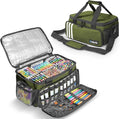 ORKELS Paint and Marker Organizer, Acrylic Paint Storage Bag with Brush and Bottle Holders, Large Marker Carrying Case for Artists, Up to 216 markers or 54 bottles of 2oz acrylic paint (Green)