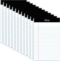 Alitte Legal Notepads 5x8, Pack of 12 - Perforated Narrow Ruled Writing Pad - Premium Thick Paper, No Ink Bleeding - Blank Legal Pads For Home, Office, School, Business - 50 Sheets Per Notebook