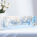 Custom Desk Name Plate Personalized, Acrylic Name Plates for Desk, Office Decor Personalized Gifts for Teacher Coworkers Boss Nurse Blue Christmas Tree