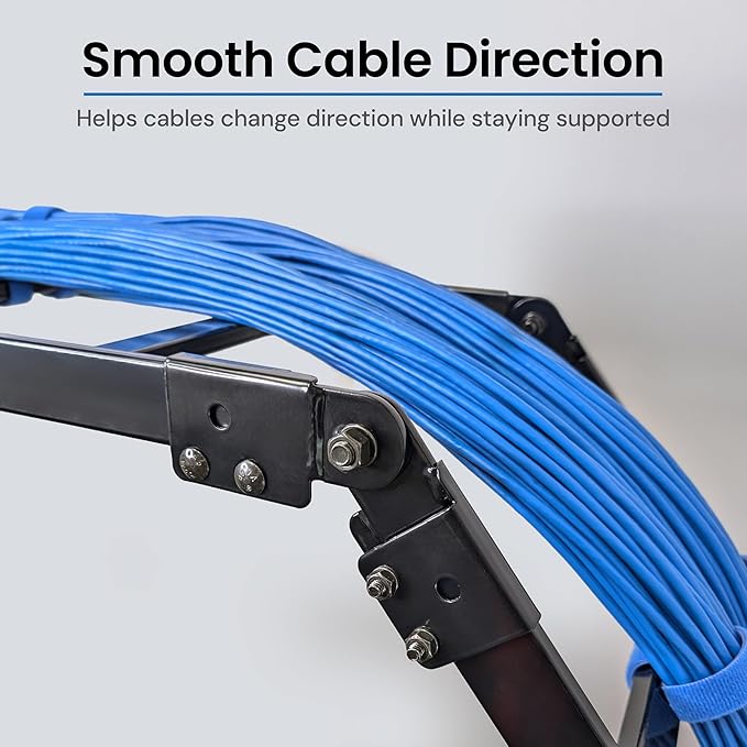 ICC Ladder Rack Swivel End Splice Kit – 2-Pack | Steel, Black Powder Coat, Adjustable Angle Connection