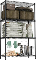 Standing Shelf Units Wire Rust-Proof Outdoor Storage Shelving 4-Tier Utility Shelving Unit for Garden Home,Kitchen,Office Dark Grey 17.7" D x 35.5" W x 59.4" H