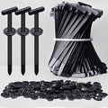 200PCS Nylon Universal Cable Tie Buckles, Multi-functional T Rivet Zip Ties - Automotive Zipper Clips with Pin & Button Design for Car Daily Repair, Fender Liner, Bumper Retainer, Door Panel Fastener