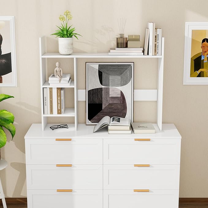 Desktop Bookshelf, 4 Tier Wooden Desk Storage Hutch, 37.4'' Desk Shelf Organizer with 3 Shelves, Small Bookshelf Storage Shelves, Display Shelf for Top of Desk, College Dorm, Office, Home