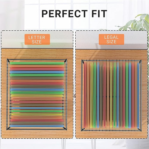 2 Sets Hanging File Folder Frame Letter/Legal Size,Less Than 9.5”H/15.4”D File Cabinet Rail/Drawer/Inserts,Hanging File Holder,Desk Organizer for Accessories,Filing Box,Anti-Scratch/Rusty