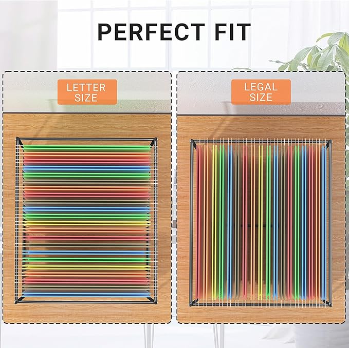 Legal/Letter Size Hanging File Folder Frame,Special Design for Desk Top Use,Not fit any file Drawers,Hanging Files Holder,Desk Organizer for Accessories,Anti-Scratch/Rusty