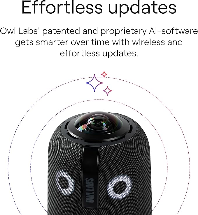 Owl Labs Meeting 4+ Premium Pack - 360 Degree, 4K Smart Video Conference Camera, Microphone, and Speaker (Includes Accessories and Warranty)