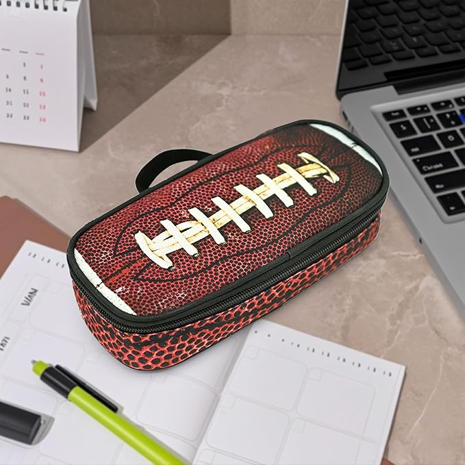 Football Pencil Case Pencil Pouch Large Capacity Pen Bag School Office Organizer Stationery Storage Box For Girls Boys Teen Kids