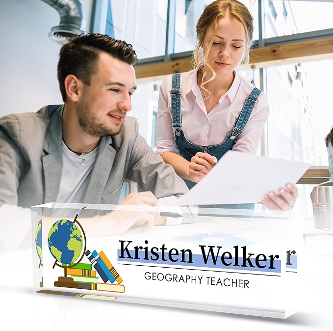 Name Plate for Desk-Personalized Name Plates for Desk-Name Plate Personalized for Office-Gifts for Teacher Boss Employee Appreciation Office Desk Decor (teacher2)