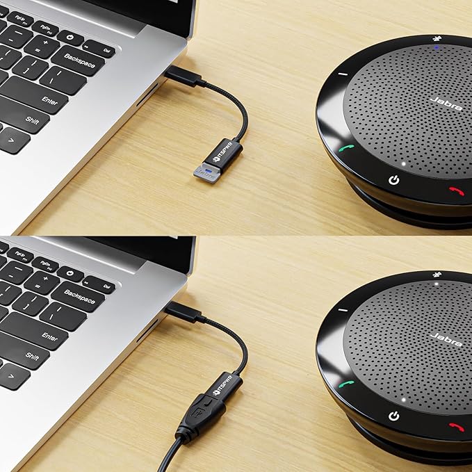 ITSPWR Jabra Speakerphone 510+ UC - Wireless Portable Conference Bluetooth Speaker with Microphone Contains Link 370, Echo Cancellation |Plug&Play| Comes Bundle