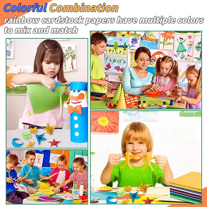 Oleitodh 600 Sheets Colored Paper 30 Colors, 8.5x11 Construction Paper Assorted Colors, 180gsm/65lb colored cardstock for Crafts, Printing, Card Making, Office, Cricut, Scrapbook