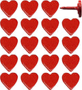 Mini Red Heart Push Pins - Mini Red Metal Heart Map Pins - for Cork Board, Maps, or Lapel Pin Use - Designed in USA - Set of 20