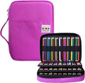 BOMKEE Coloring Pencil Case 220 Slots Pencils/Gel Pens Organizer Waterproof Travel Case Zipper Carrying Portable Pencil Markers Pen Holder Bag for Painter Writers