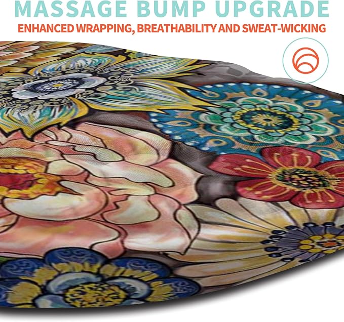 Ergonomic Mouse Pad Wrist Support with Memory Foam Massage Bulge, Carpal Tunnel Pain Relief Mousepad Wrist Rest for Mouse(12x8 inch, Blooming)