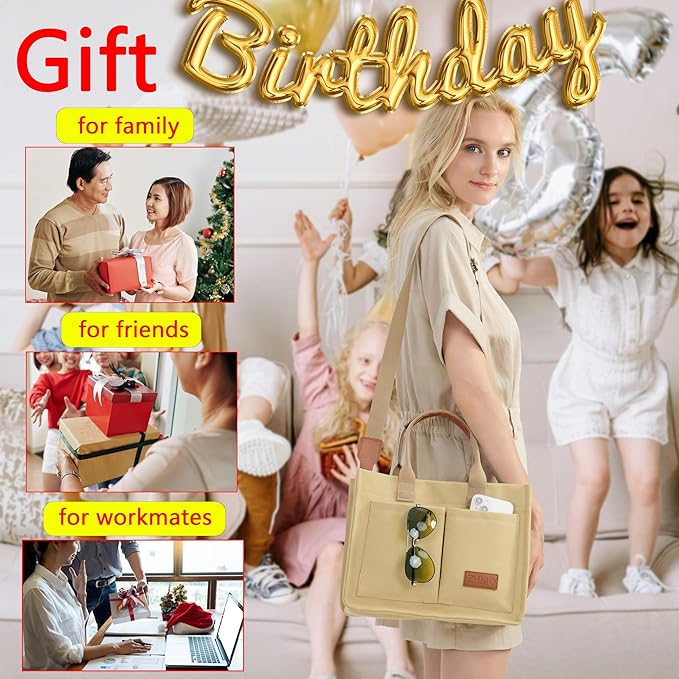 Canvas Tote Bag for Women,Women's Bags Crossbody Bags Work Laptop Tote Bag Large Handbags Purse for Travel Nurse Teacher