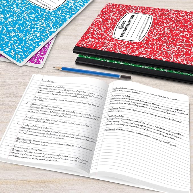 Rosmonde 5000 Pack (Pallet) Composition Notebook Bulk, College Ruled, Large Pallet of Composition Notebooks, 100 Sheets (200 Pages), 9-3/4 x 7-1/2, Bulk Order for Schools, 4-7 Days Transit