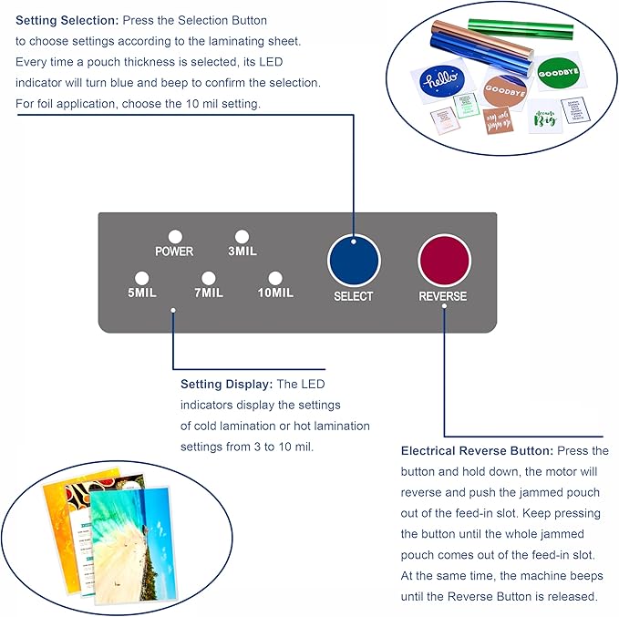 SINCHI 13-Inch Thermal Laminator & Foil Applicator, 3–10 Mil, 4-Roller, 55s Warm-Up, 18 seconds/page, Auto Shutoff, Commercial-Grade Laminating Machine with 10 Pouches for Office, School, Crafts & DIY