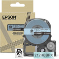 Epson LABELWORKS 212RBBPX Genuine PET (Polyester) Tape Cartridge - Black on Blue Ribbon Designer Craft Label Maker Tape - 1/2" (12MM) Wide, 16'