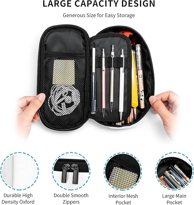 Music Pencil Case Pencil Pouch Large Capacity Pen Bag School Office Organizer Stationery Storage Box For Girls Boys Teen Kids