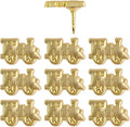 Train Push Pins - Gold Metal Train Pins - for Cork Board, Maps, or Lapel Pin Use - Designed in USA - Set of 10
