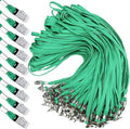 Hoolerry 300 Pcs Lanyards Clips Bulk for ID Name Badge Holder Lanyards Flat with Swivel Hook for Office School(Green)