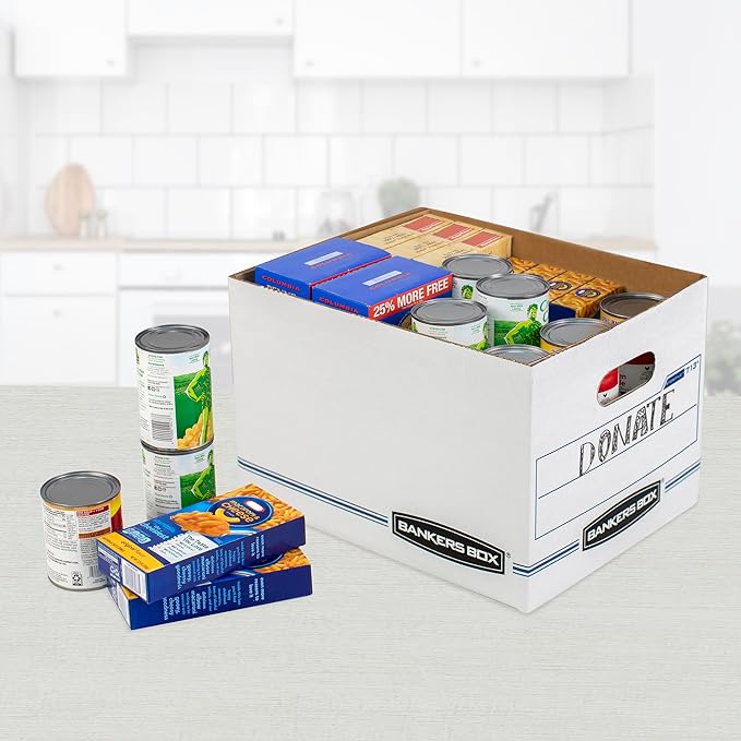 Bankers Box 6-Pack Basic Duty File Storage Boxes with Lids, Letter/Legal, STOR/FILE, (0071303)