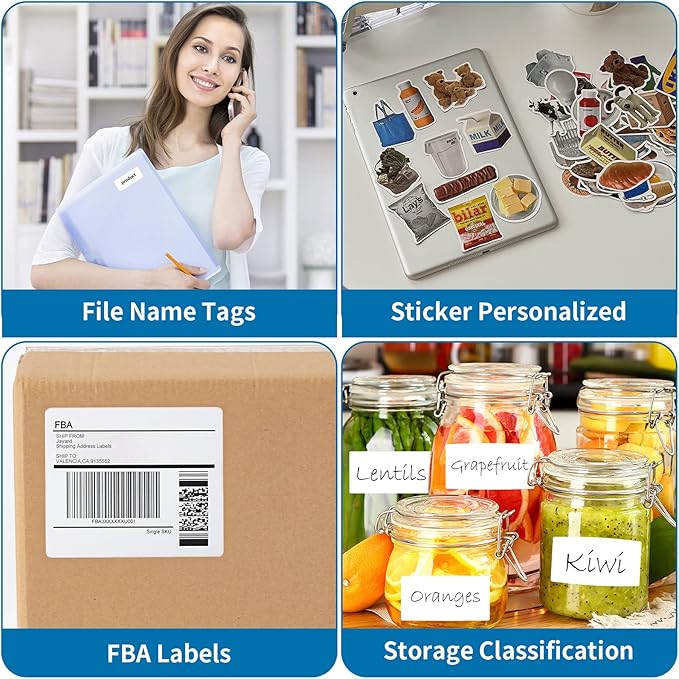 2” x 4” Shipping Labels 5000 Address Labels Printable, White Sticker Label Sheets for Laser Inkjet Printers (10 Labels/Sheet, 500 Sheets)