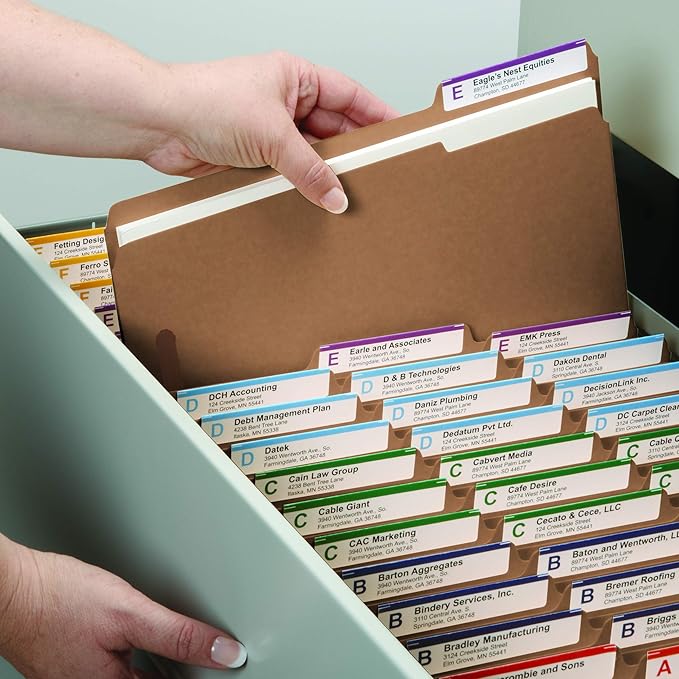 Smead Fastener File Folder, 2 Fasteners, Reinforced 1/3-Cut Tab, Letter Size, Kraft, 21 per Box (14839)