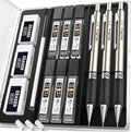 Nicpro 0.5 mm Art Mechanical Pencil Set in Storage Case, 3 PCS Metal Drafting Pencil Lead Pencil with 6 Tube HB Refills, 3 Erasers, 9 PCS Eraser Refills for Artist Writing, Drawing, Sketching