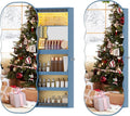 Lvifur Jewelry Armoires with LED Lights, Hanging Jewelry Storage Cabinet Lockable Wavy Mirror Jewelry Organizer, Lockable Frameless Mirror with Storage, LED Jewelry Cabinet Wall/Door Mounted(White)