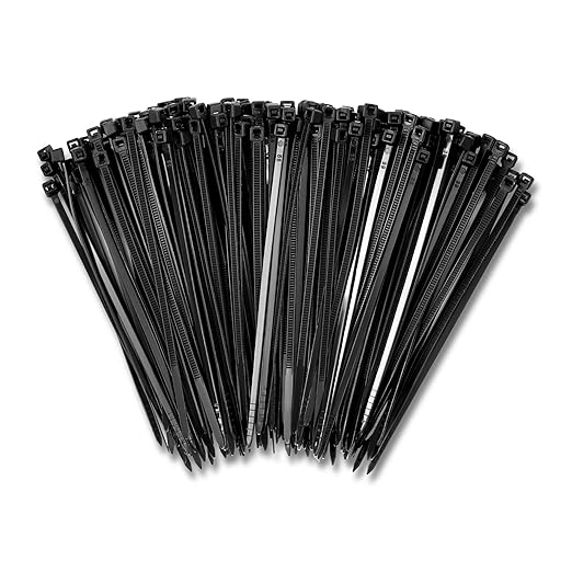 Bolt Dropper 4" Black Zip Cable Ties (1000 Pack), 18lbs Tensile Strength - Heavy Duty, Self-Locking Premium Nylon Cable Wire Ties for Indoor and Outdoor by Bolt Dropper (4 inches)