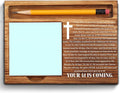 Your 41 is Coming Sticky Note Holder, Inspirational Christian Desk Gift, Motivational Religious Wooden Bible Verse Decor for Women, Men, Coworkers, Faith Based Note Pad Holder ZSS83
