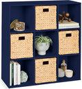 Best Choice Products Kids Bookcase 9-Cube Storage Organizer, 13.5in Shelf Opening, Bookshelf, Toy Storage, Customizable w/ 3 Removable Back Panels – Navy