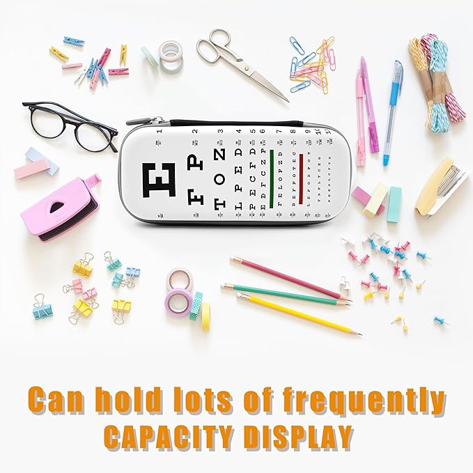 Eye Pencil Case Zip Pencil Box Multi Pouch Holder Desk Organizer For Boys Girls School Office