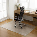 GLSLAND 36"x46" Tempered Glass Chair Mat – Checkered Patterned Heavy Duty Floor Mats Protector for Hardwood Floors & Carpet, Decorative Home and Office Desk