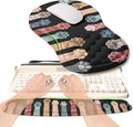 2-in-1 Ergonomic Set, Wave Rise Keyboard Wrist Rest and Massage Bulge Slope Mouse Pad Wrist Support, Cushion Memory Foam Integrated to Relieve Wrist Pain, Multicolour Cat Claws
