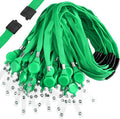 Windyun 72 Pcs Breakaway Lanyard with Safety ID Bulk Retractable Lanyards Flat Neck Straps (Green)