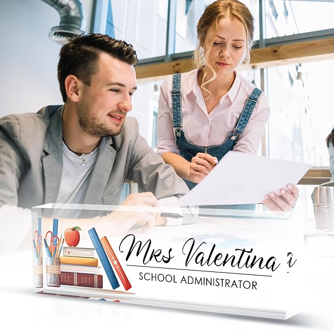 Personalized Name Plates for Office - Gifts for Teacher, Boss, Employee Appreciation - Desk Decor (teacher1)
