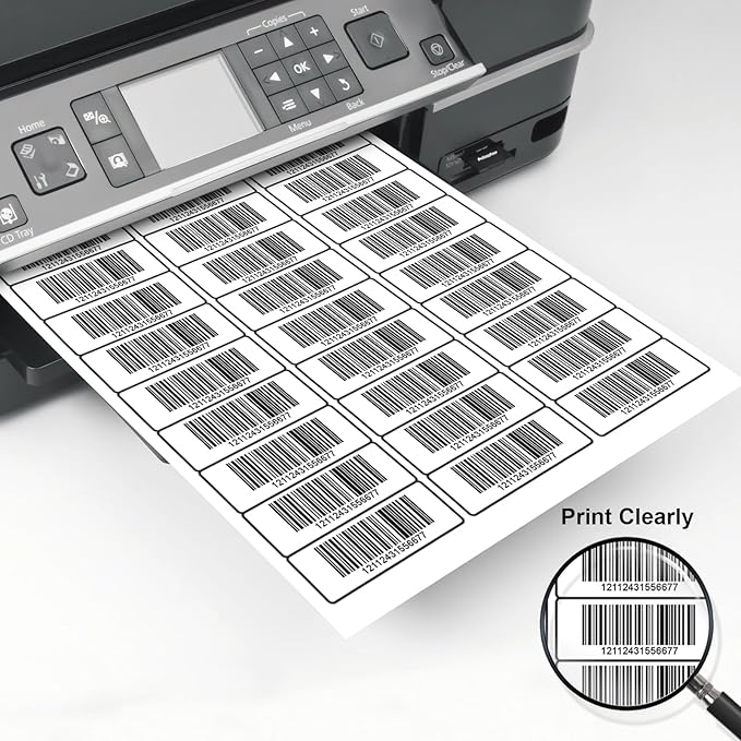 1500 Labels Address Label Sticker for Laser & Inkjet Printer 50 Sheets, 1" x 2-5/8" White Blank Printable Shipping Address Labels, Strong Adhesive for FBA Label, Easy to Peel