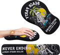 MEKASS Ergonomic Mouse Pad and Keyboard Wrist Rest Set, Super Soft Memory Foam Desk Wrist Support for Computer Keyboard, Non-Slip Arm Palm Rests Cushion for Typing Gaming Office Laptop Mac (Skull)