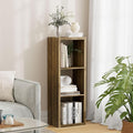 3 Cube Storage Organizer Single Row, Cube Shelf with Heavy-Duty Thick Boards, 13.31" L x 9.37" W x 36.93" H, Smooth Easy-Clean Panels, Simple Assembly, for Living Room Bedroom Office, Brown