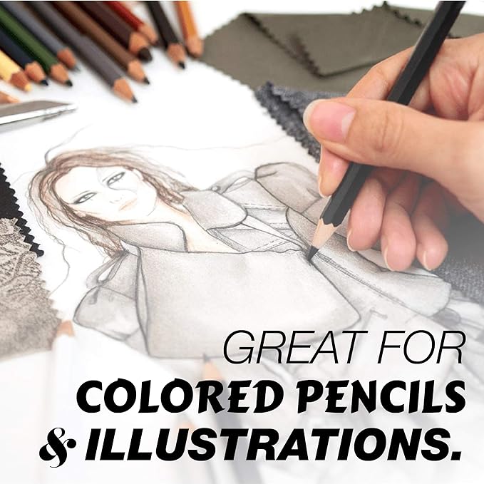 Springhill 8.5” x 11” Gray Colored Cardstock Paper, 67lb Vellum Bristol, 147gsm, 250 Sheets (1 Ream) – Premium Lightweight Cardstock, Vellum Printer Paper with Textured Finish – 066000R