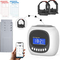 Time Clocks for Employees Small Business, Auto-Align Time Clock | 6 Punches per Day Time Machine, Clock in Machine for Employees with Time Cards, 2 Ink Ribbons(1 Inside) and 1 Rack