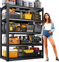 5-Tier Garage Shelving Heavy Duty Storage Shelves, Adjustable Metal Shelving Unit, Utility Garage Organizer Shelf for Basement, Pantry, Warehouse, Supermarket, 35.4" W x 15.7" D x 71.2" H