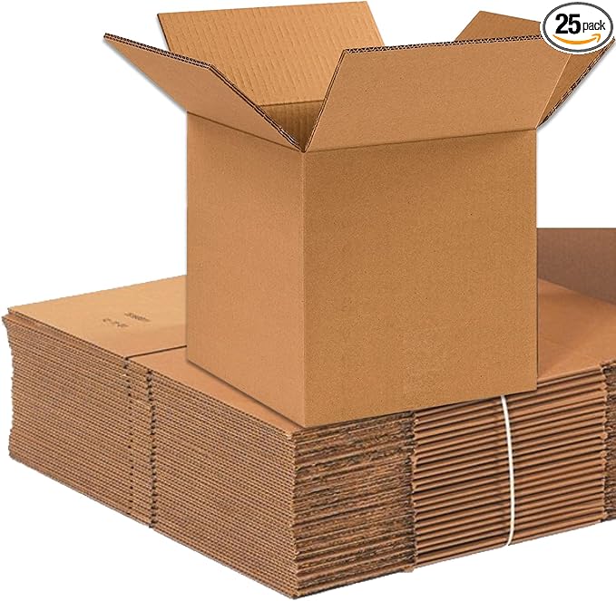 Aviditi Shipping Moving Boxes 6" x 6" x 6" (25-Pack) Small Corrugated Cardboard Packaging Boxes - Shipping, Packing, Moving, and Storage Box for Home or Office - Heavy Duty 44 ECT