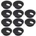 10 Pcs Desk Grommet 1-3/8" / 35 mm, Desk Cord Hole Cover, Cable Grommet ABS Plastic, Desk Hole Grommet for Home & Office Pc, Detachable Cable Cord Organizer-Black