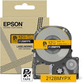 Epson LABELWORKS 212BMYPX Genuine PET (Polyester) Tape Cartridge - Black on Matte Yellow Designer Craft Label Maker Tape - 1/2" (12MM) Wide, 26'
